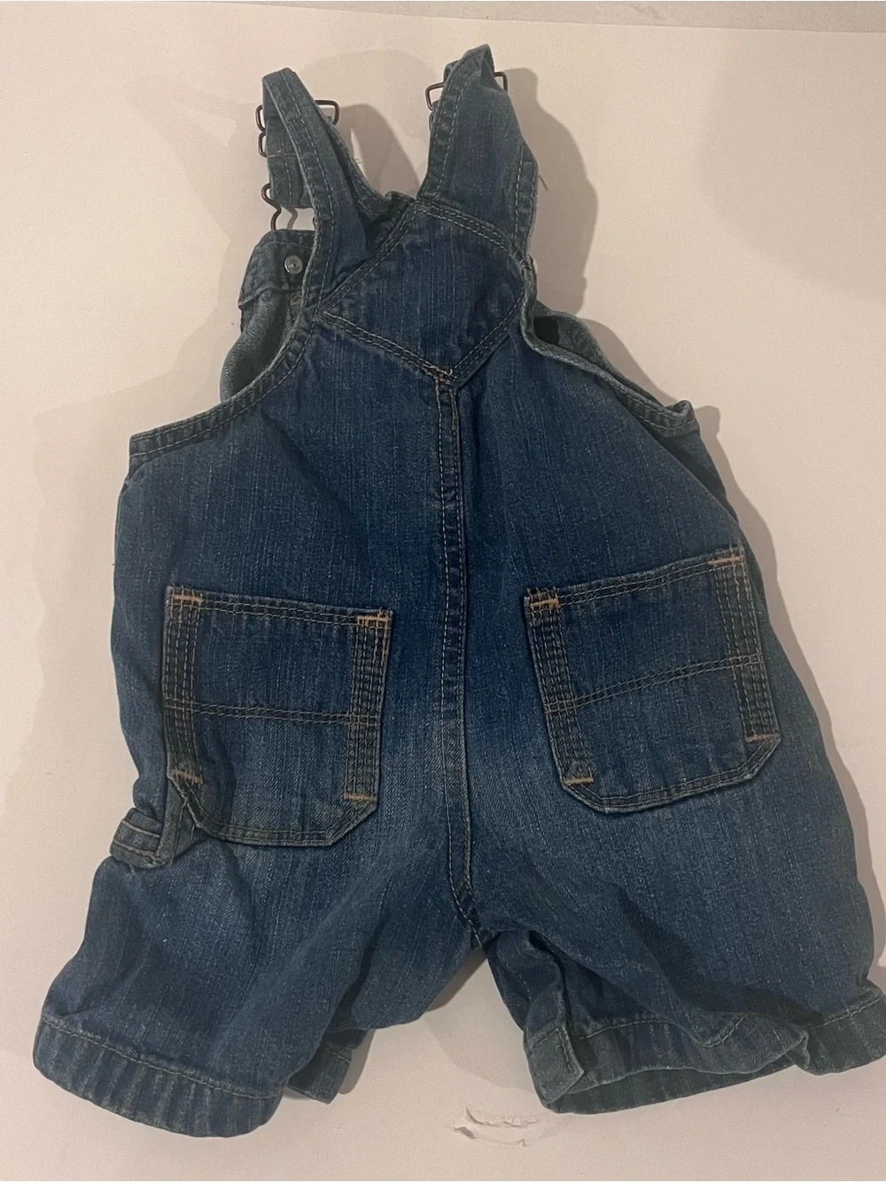 Toddler Blue Denim Shortalls with Adjustable Straps